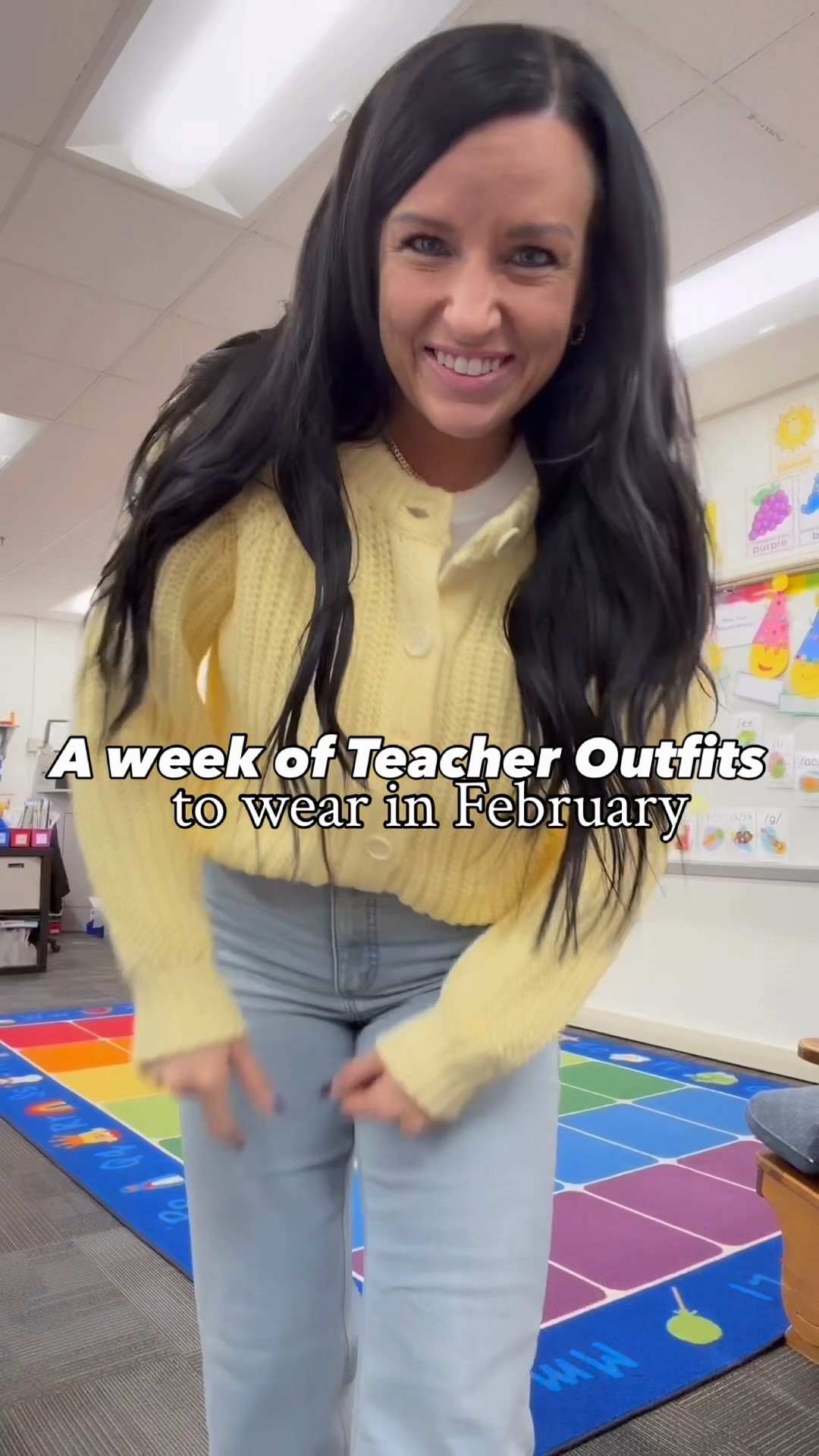 A week of teacher outfits to wear in February! 🩷

Comment “teach” and I’II DM you the links!

These are my real life teacher outfits I’ve worn this year and last when our weather was unpredictable from mild to chilly! I know a lot of you asked for affordable spring teacher outfits so here are a few I love and wanted to reshare!

Size & fit info: (I am 5’5” for reference and usually wear a size 4/27 and small.)

Yellow Sweater outfit: super cute oversized cardigan to wear open or buttoned, comes in more colors. Fits true to size I’m in a small. The jeans fit her size – limited size sizes left.
Loft button down shirt: I love this oversized fit – very cute with black jeans or white jeans going into spring. I sized down to an extra small. These are my favorite black cropped jeans for work. I sized down, but you could go for your normal size too as they don’t bag out and have great stretchy material.
Amazon barrel-leg overalls: they fit true to size, I’m in a small. (If you have a longer torso, I would recommend sizing up.) They come in more colors and look cute with long or short sleeves or a tank top underneath for the changing seasons. 
Amazon puffer vest: many colors to choose from them, fit, true size, and look cute over any of your long sleeve basics.
Amazon pants: these flowy pants have a free people-inspired look. I sized up to a medium for more room in the waist. They come in more cute colors too. I added a denim jacket but pair with short sleeves or a tank top later when it warms up!

Find me in the LTK app! >> (affiliate)


#teacheroutfits #outfitsoftheday #winteroutfitideas #casualworkwear @loft @amazonfashion workwear, Amazon fashion, teachers, love loft, I teach kindergarten, elementary school teacher, winter teacher outfit ideas, wear in the classroom, spring outfits, real life teacher outfits, straight leg jeans outfit, puffer vest, cute cardigan outfit

#LTKSaleAlert #LTKSeasonal #LTKootd