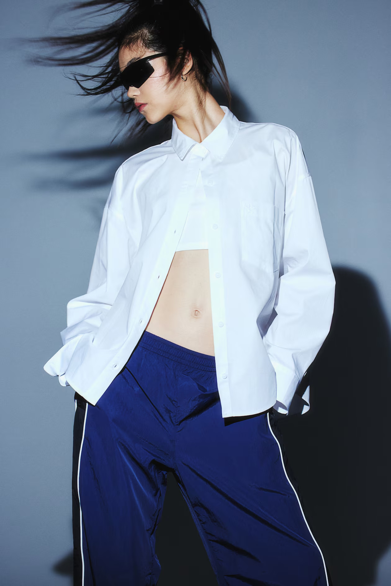 Oversized Cotton Shirt - White - Ladies | H&M US | H&M (US + CA)