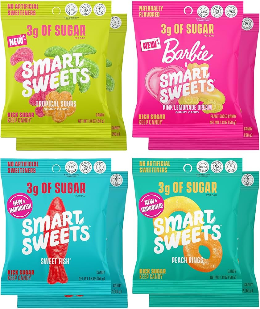 SmartSweets Variety Pack Candy, 1.8oz (Pack of 8), Candy With Low Sugar & Calorie, Healthy Snacks... | Amazon (US)