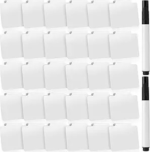 32 Pieces Basket Labels Clip Set, Include 30 Pieces Kitchen Clip Label Holder Removable PVC Bin w... | Amazon (US)