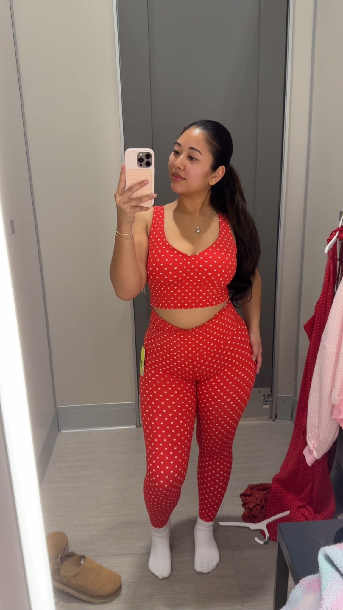 Wearing medium top
Medium botttoms