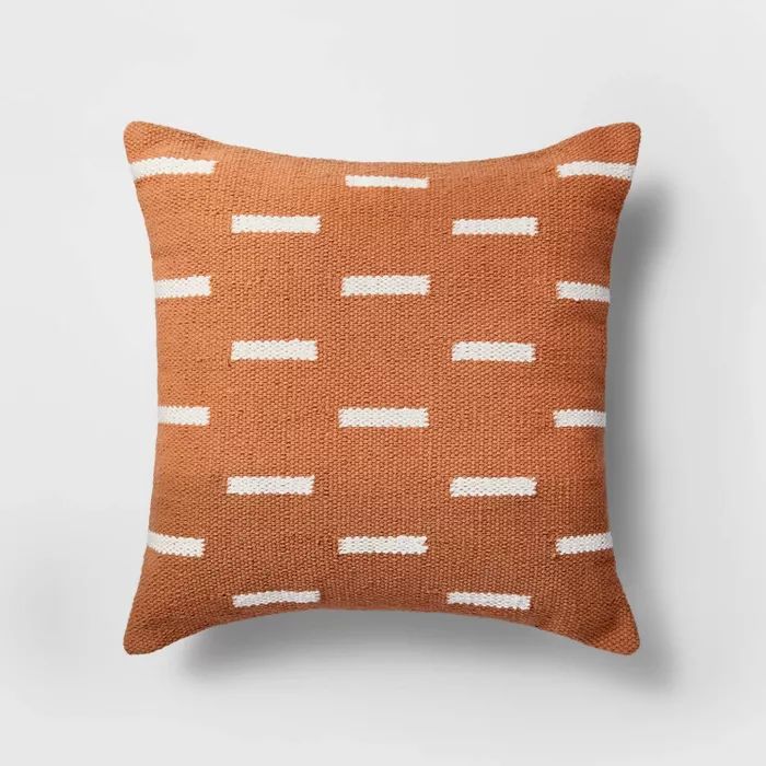 Square Linework Pillow Orange/White - Project 62&#8482; | Target