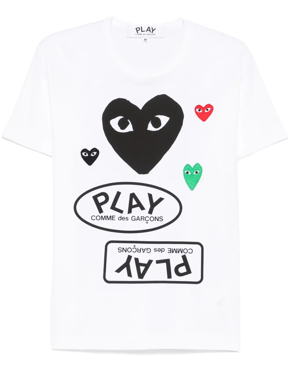 Comme Des Garçons Play heart-patch T-shirt - White | Farfetch Global
