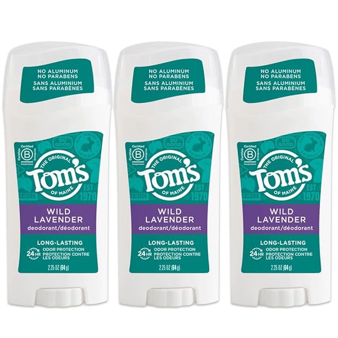 Tom's of Maine Long-Lasting Aluminum-Free Natural Deodorant for Women, Wild Lavender, 2.25 oz. 3-... | Amazon (US)