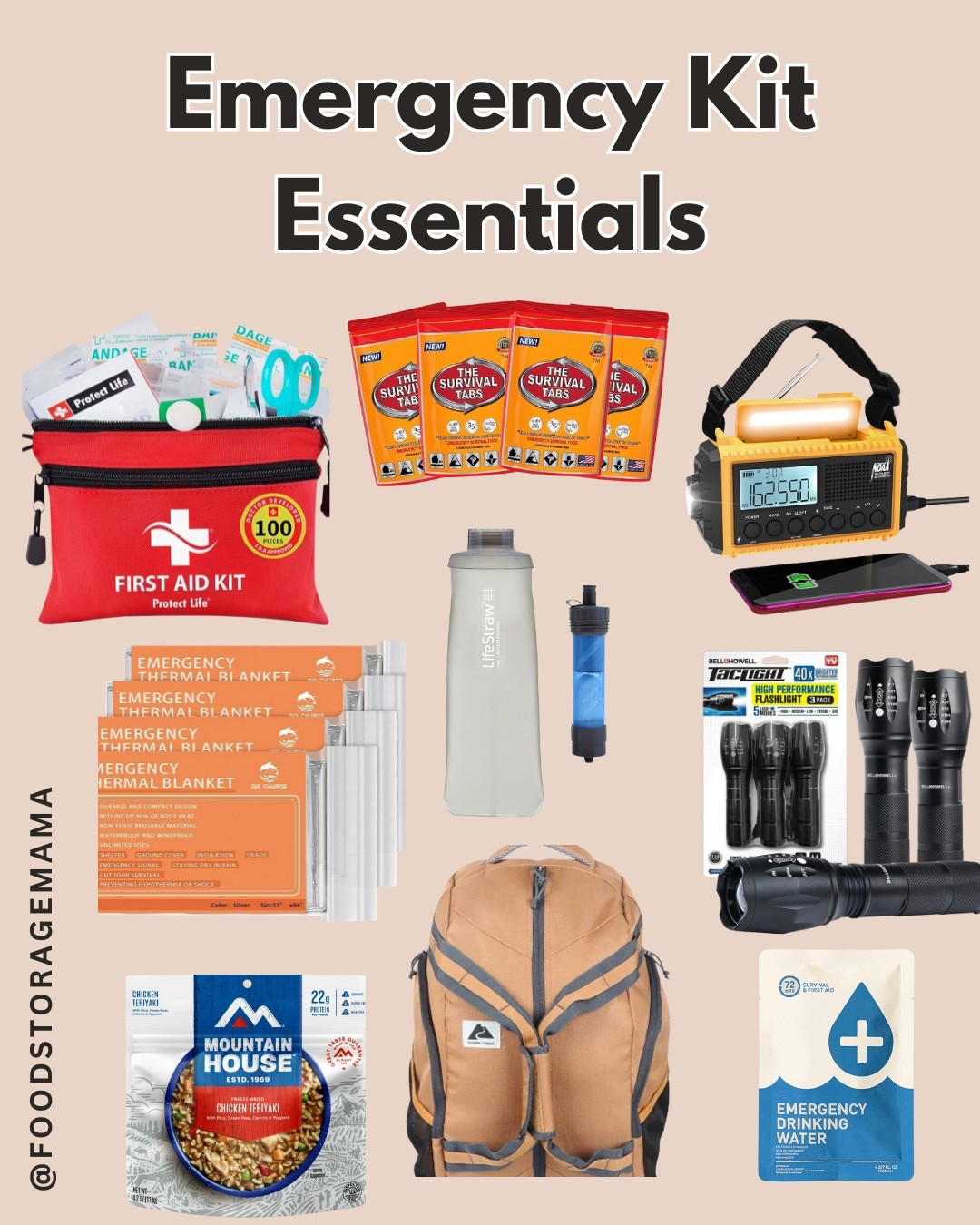 🚨 Building your emergency go bag? These are the first 10 items I recommend — practical, compact, and affordable: 

1️⃣ Durable backpack
2️⃣ Emergency water pouches or filter
3️⃣ Shelf-stable food (like bars or MREs)
4️⃣ Flashlight + extra batteries
5️⃣ First aid kit
6️⃣ Personal hygiene items
7️⃣ Emergency blanket or poncho
8️⃣ Multi-purpose tools
9️⃣ Emergency radio
🔟 Change of clothes


#LTKFamily #LTKTravel #LTKHome