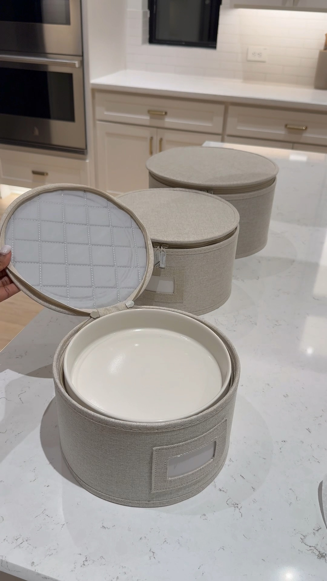 Loooove these dinnerware storage containers! 🍽️ They fit different-sized plates (including bowls!) and feature a hard-shell design. Plus, they’re stackable—making them super convenient for saving space. 

Linked for easy shopping—click to grab yours!

#LTKSaleAlert #LTKStyleTip #LTKHome