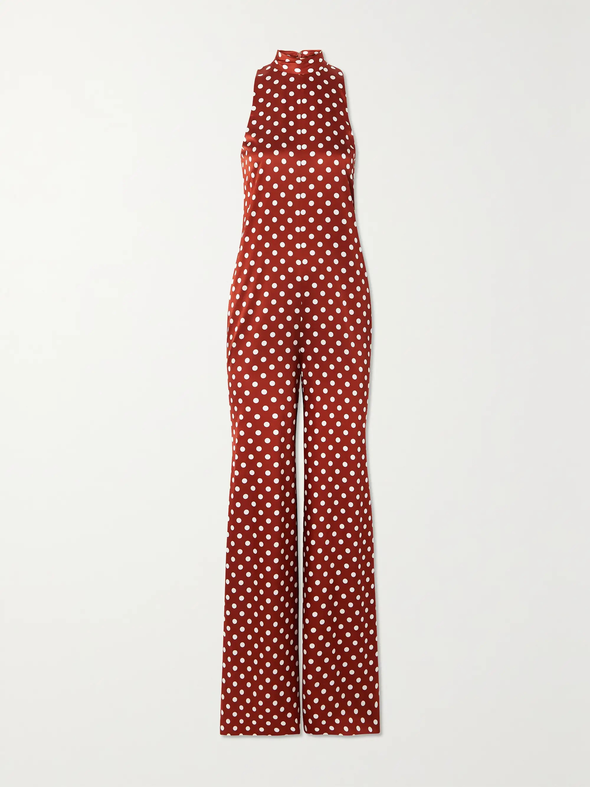 Meredith polka-dot silk-blend satin jumpsuit | NET-A-PORTER (UK & EU)