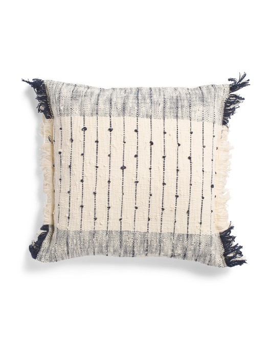 20x20 Embroidered Cotton Slub Pillow | TJ Maxx