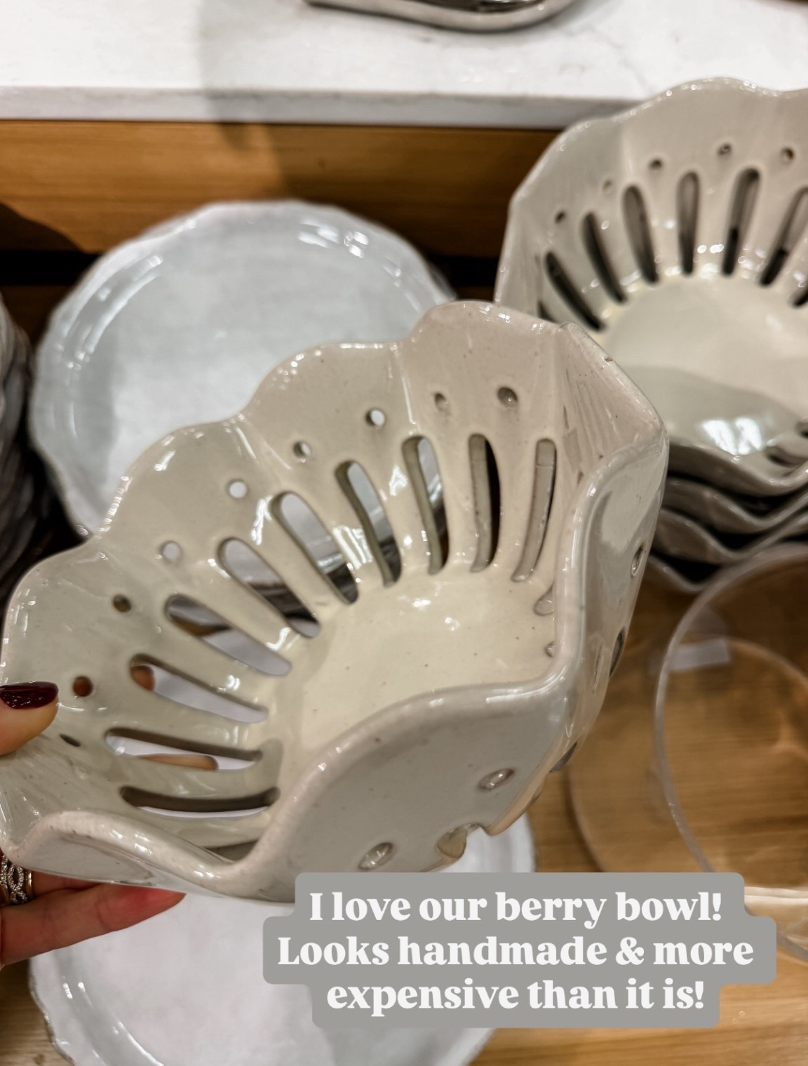 This berry bowl looks so nice! It’s under $15! You could bundle this with another thing or two for a hostess gift!

Loverly Grey, Target, berry bowl, kitchen bowl, hostess gift 

#LTKGiftGuide #LTKHome