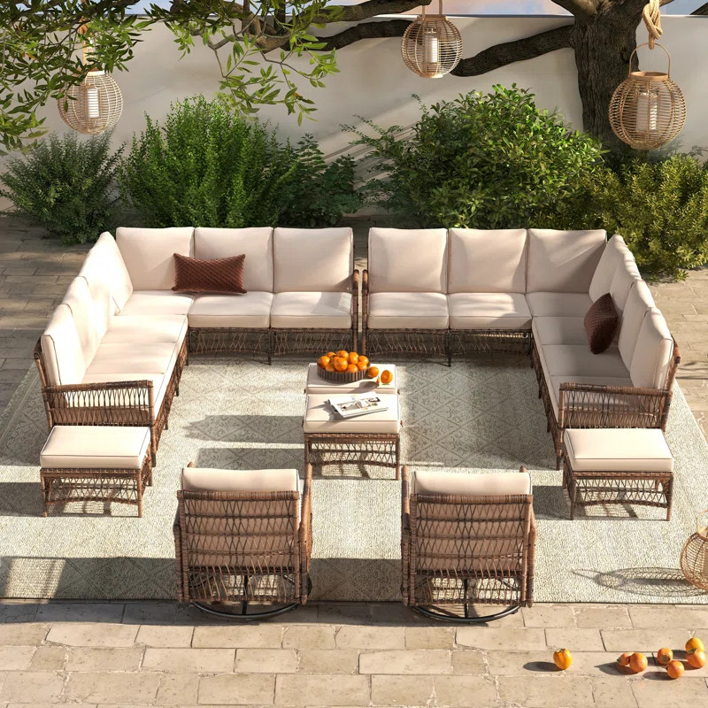 Susie 14-Person Rocking and Swivel Sectional | Wayfair North America