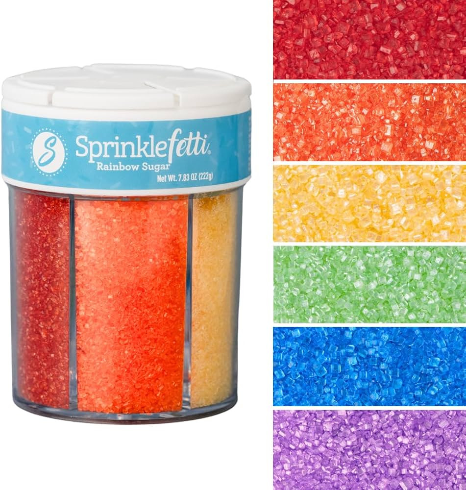 Sweets Indeed Sprinkles 6 cell Edible Mix Sugar Perfect for Cake Decorations Baking Ice Cream Coo... | Amazon (US)