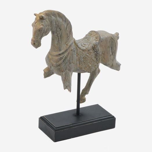Wooden Horse Ornament 48x32cm | TK Maxx
