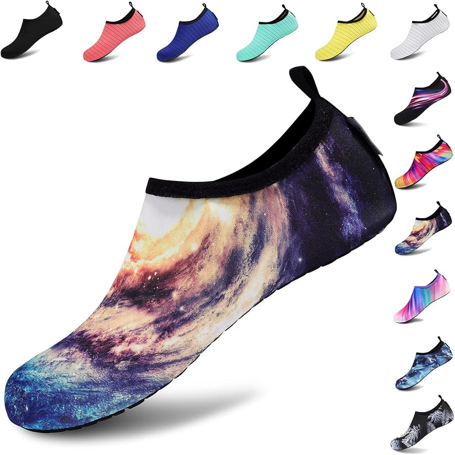 VIFUUR Water Sports Shoes Barefoot Quick-Dry Aqua Yoga Socks Slip-on for Men Women | Amazon (US)