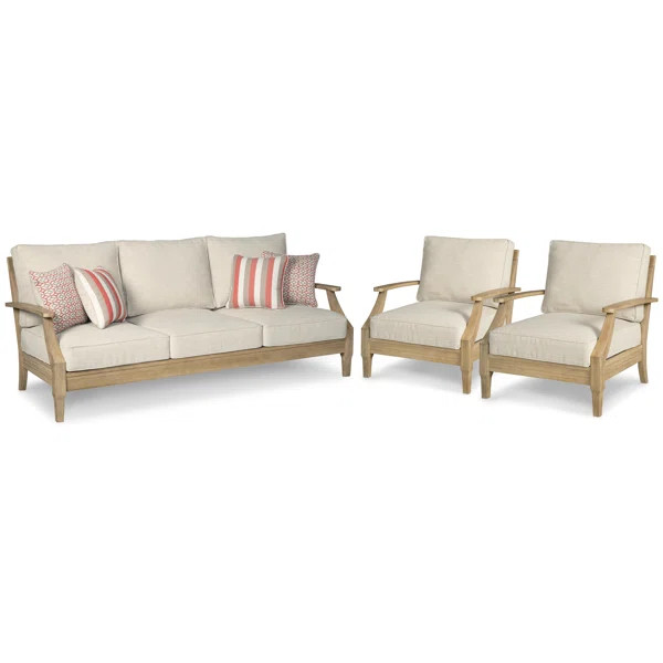 Arikka 81'' Eucalyptus Outdoor Patio Sofa | Wayfair North America