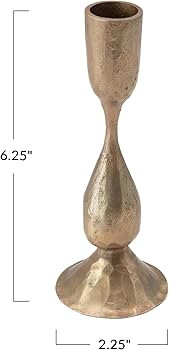 Creative Co-Op Hand-Forged Metal Taper, Antique Brass Finish Candle Holder | Amazon (US)