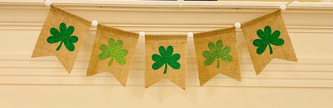 Shamrock Banner, St. Patrick’s Day burlap banner, Saint Patrick’s Day, Saint Patrick’s Day ... | Etsy (US)
