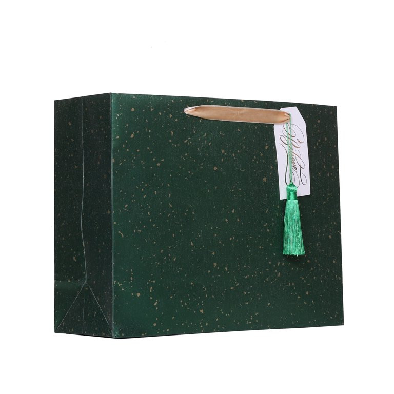 Large Vogue Gold Dusted Christmas Gift Bag (12.75" x 10") by My Texas House | Walmart (US)