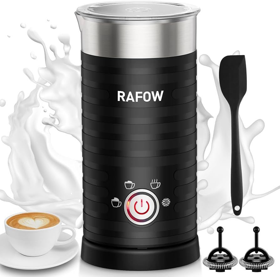 4 In 1 Electric Milk Frother Steamer - Hot and Cold Coffee Foam Froth Maker 350ml/12oz, Automatic... | Amazon (US)