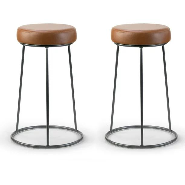 Glamour Home Amie 26.25 in. Backless Counter Stool - Set of 2 - Walmart.com | Walmart (US)