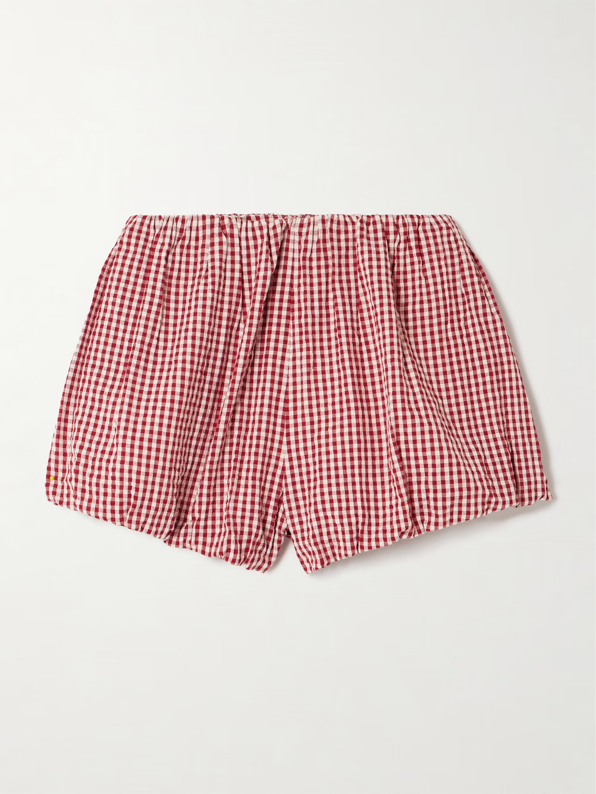 Aurelia gingham linen-seersucker shorts | NET-A-PORTER (US)