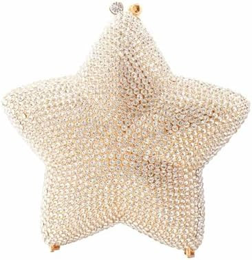 Women Rhinestone Star Shape Clutch Purse Unique Crystal Evening Bag Luxury Chain Handbag for Wedd... | Amazon (US)