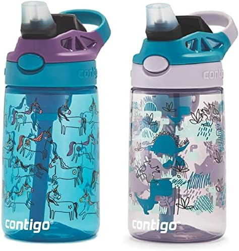Contigo Kids Water Bottle with Autospout Straw – Spill Proof, Easy-Clean Lid Design, 14 oz., Un... | Amazon (US)