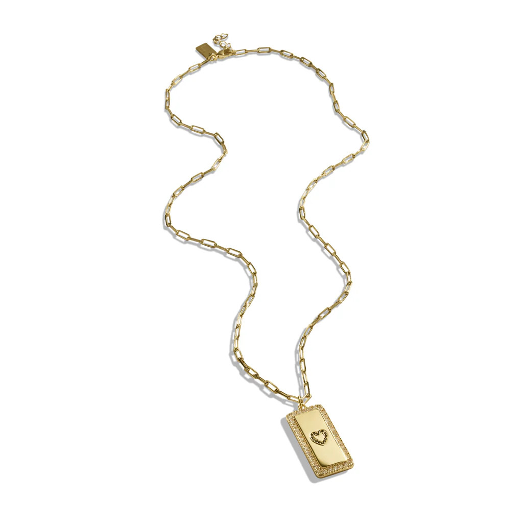 Gold Dog Tag Necklace | Rosie Fortescue Jewellery