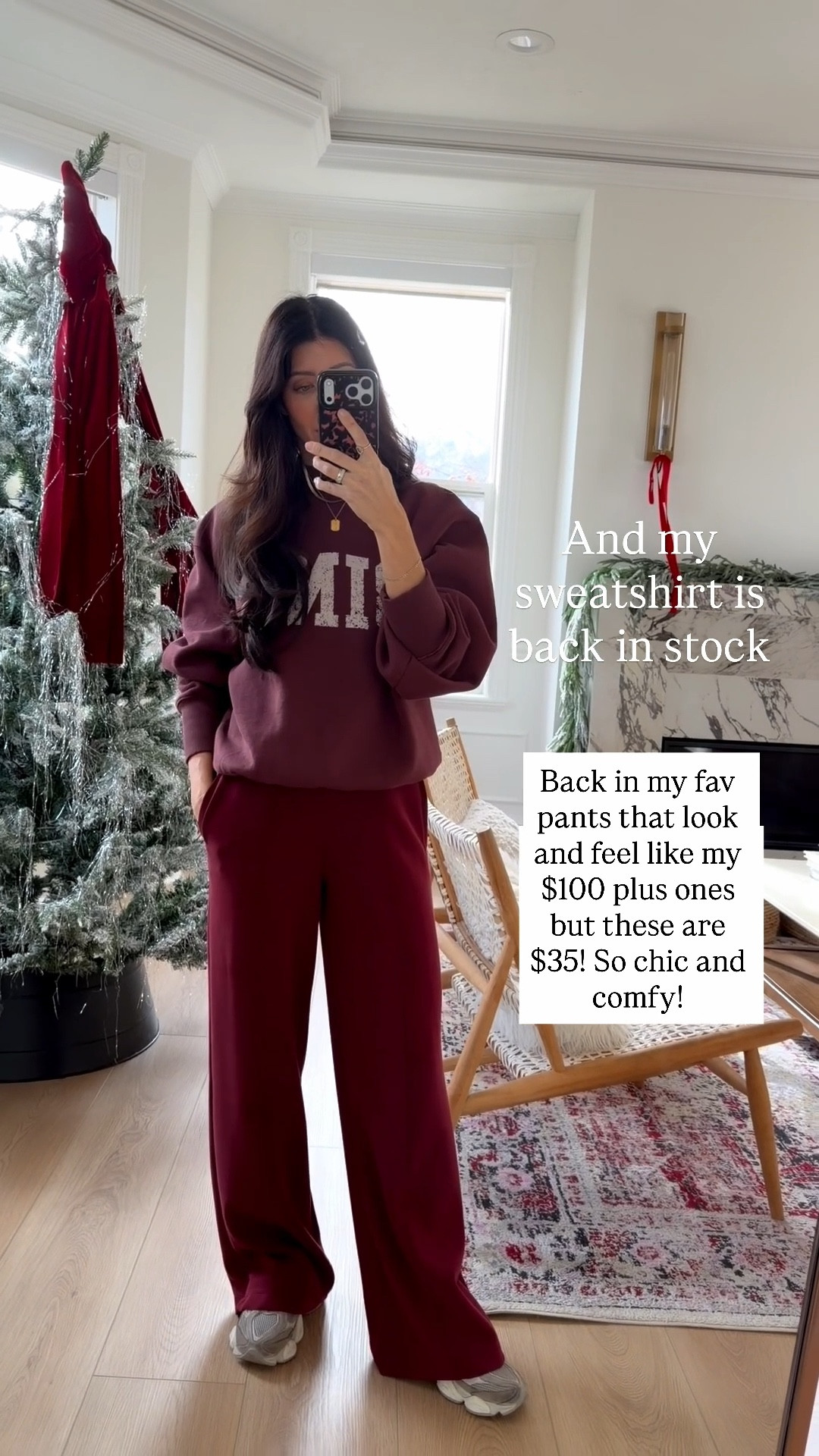 Comfy look for today! I have the size xs in pants and xs in sweatshirt (size down) 

#LTKootd #LTKmomlife #LTKHoliday