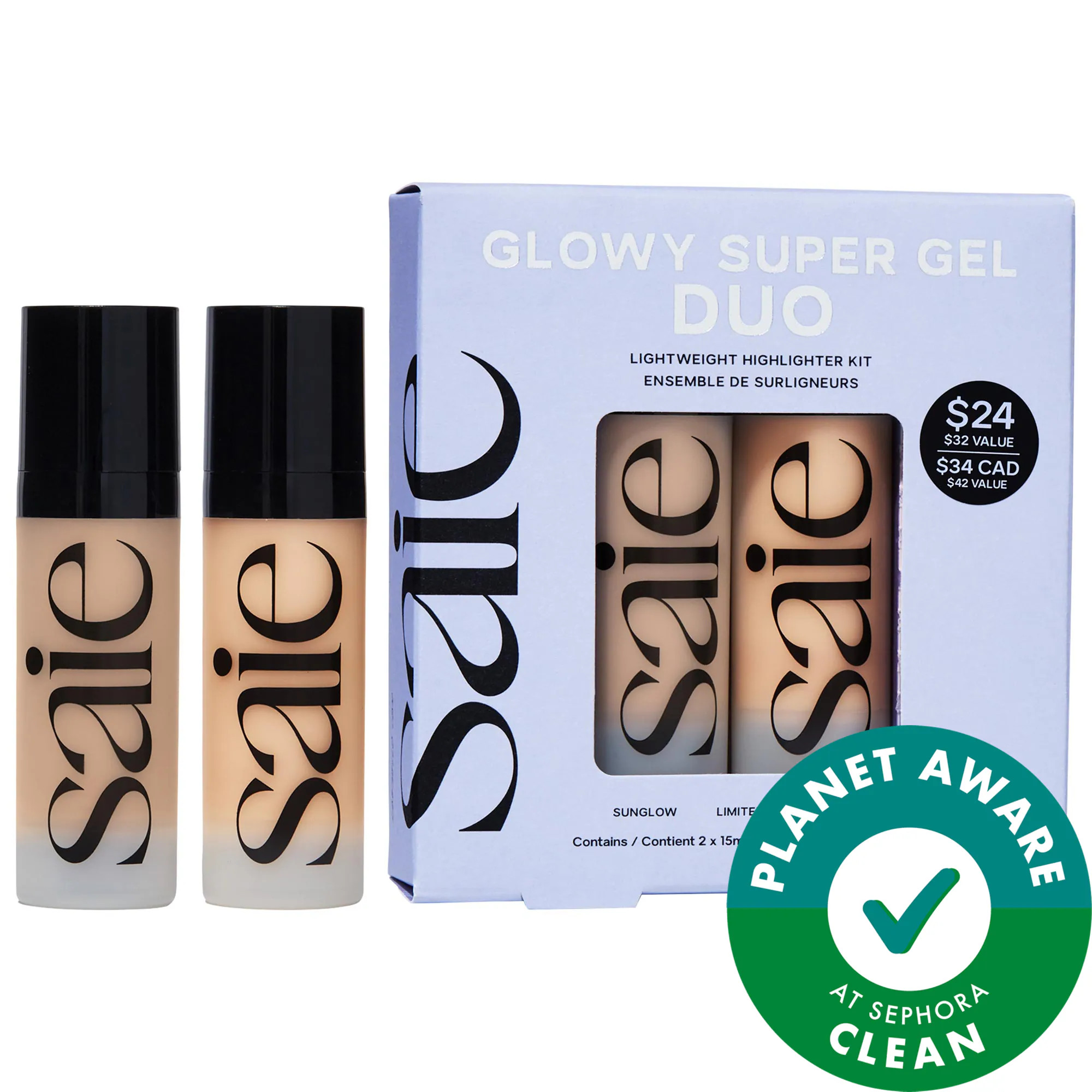 Saie Mini Glowy Super Gel Multipurpose Illuminator Set | Sephora (US)
