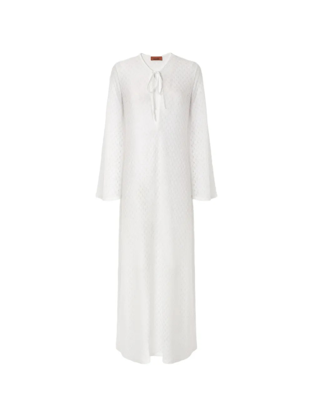 Missoni long cover-up dress in lamé viscose with raschel workmanship - White | Farfetch Global