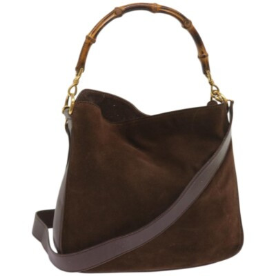 GUCCI Bamboo Shoulder Bag Suede 2way Brown 001 3754 1638 Auth ar11374B  | eBay | eBay US