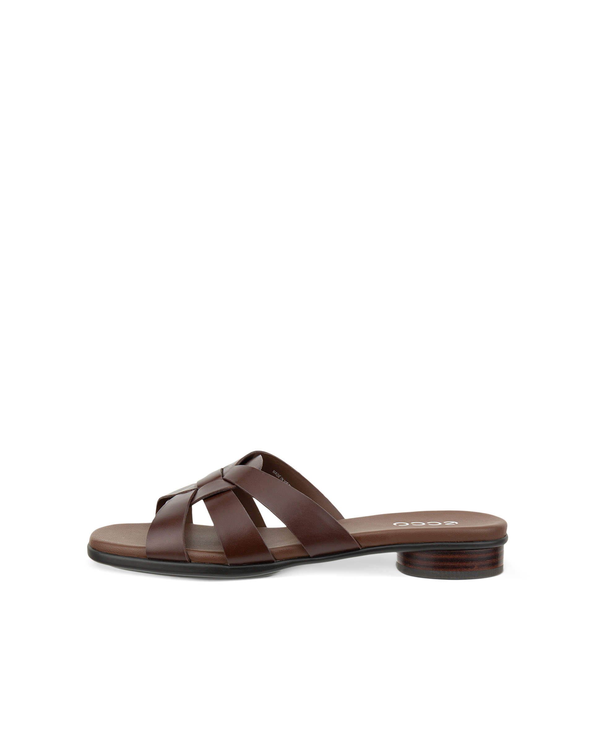 Women's ECCO® Sculpted Alba 25 Leather Cross-Strap Slide | Brown | ECCO (US)