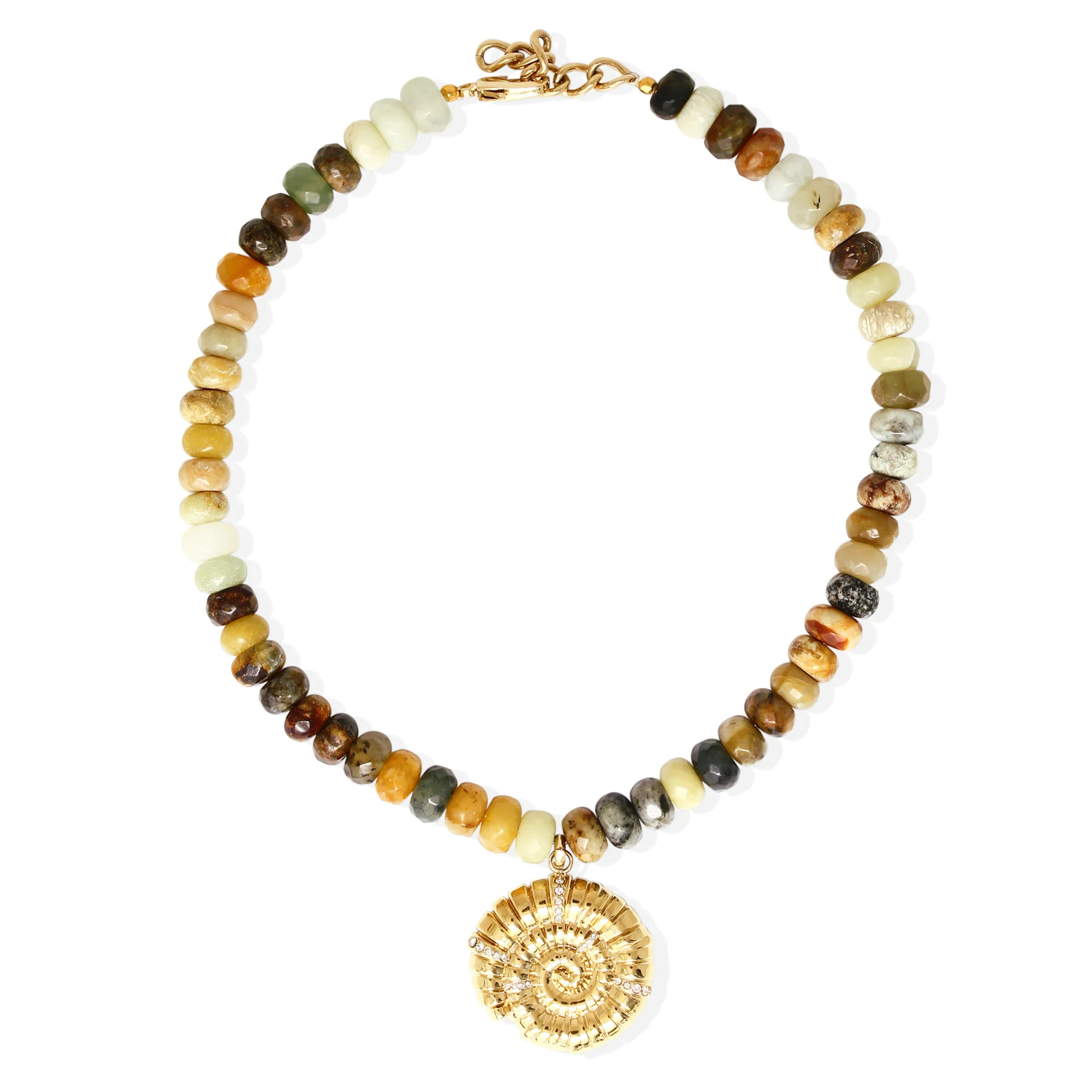 ISLAND Necklace - Gold with Jade | Alona