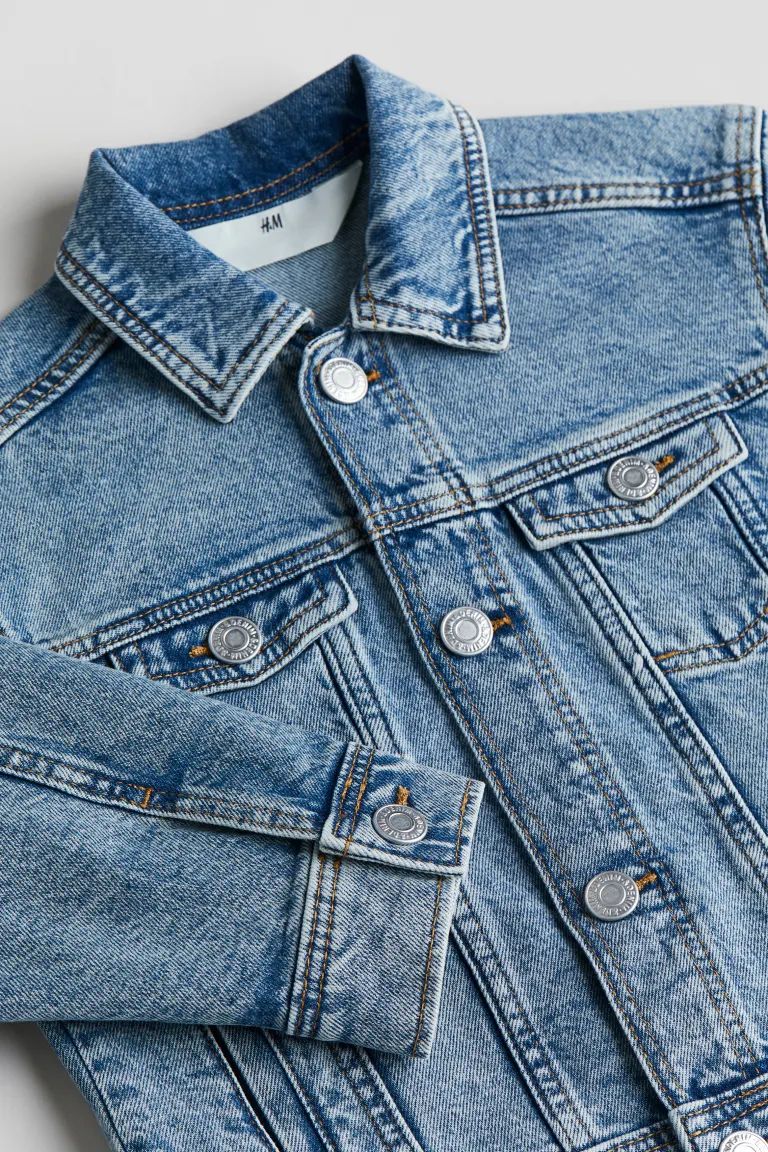 Denim Jacket - Long sleeve - Regular length - Pale denim blue - Kids | H&M US | H&M (US + CA)