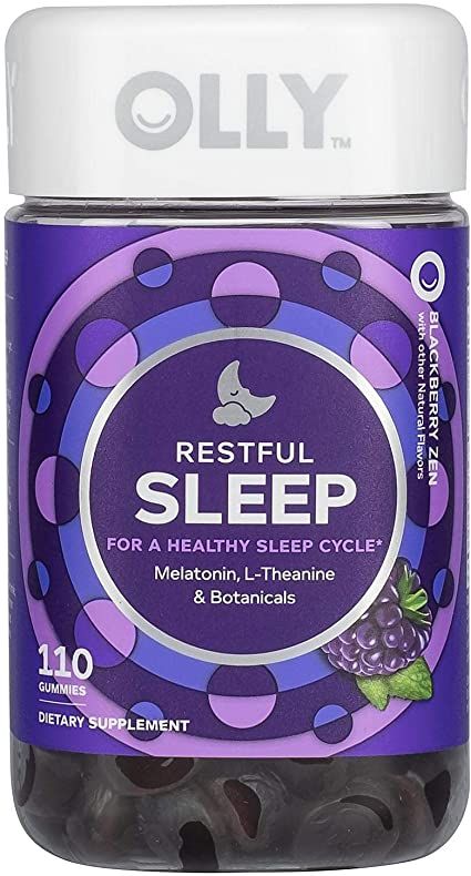 OLLY Restful Sleep Gummy Supplement with Melatonin & L-theanine Chamomile, BlackBerry Zen, (55 Da... | Amazon (US)