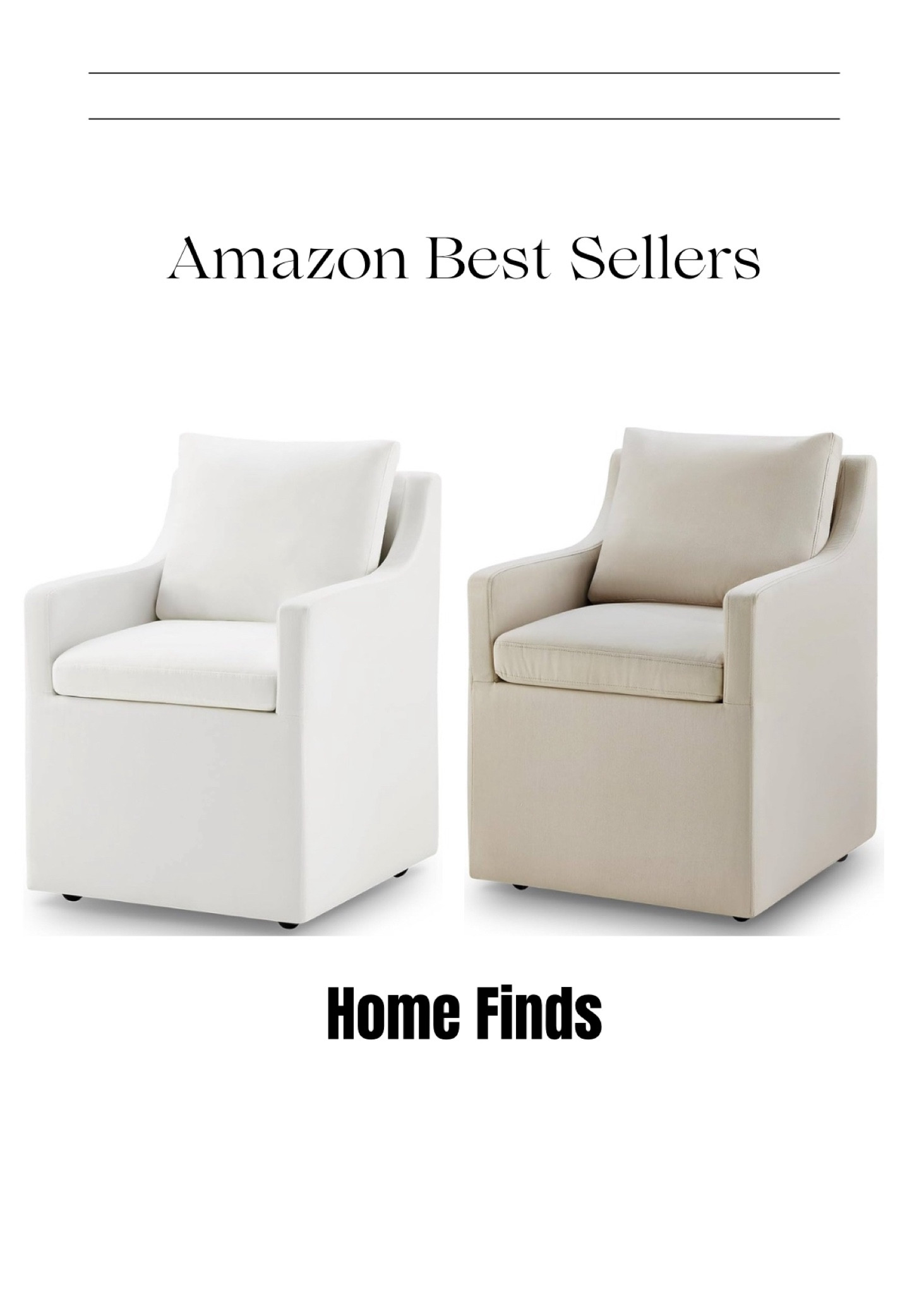 Upholstered Dining Chair with Casters Armchair Cover Replacement Side Deskchair with Rollers for Diningroom Living Room 

#LTKHome #LTKFamily #LTKStyleTip