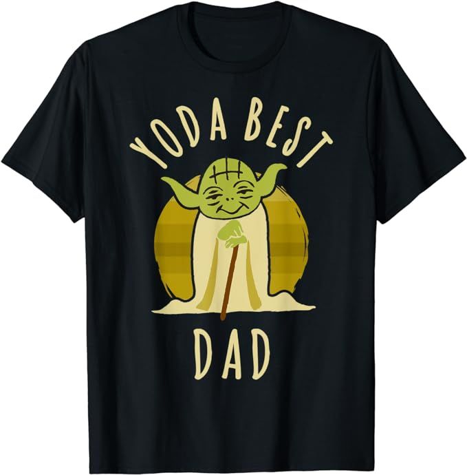 Star Wars Yoda Best Dad Cartoon Yoda T-Shirt | Amazon (US)