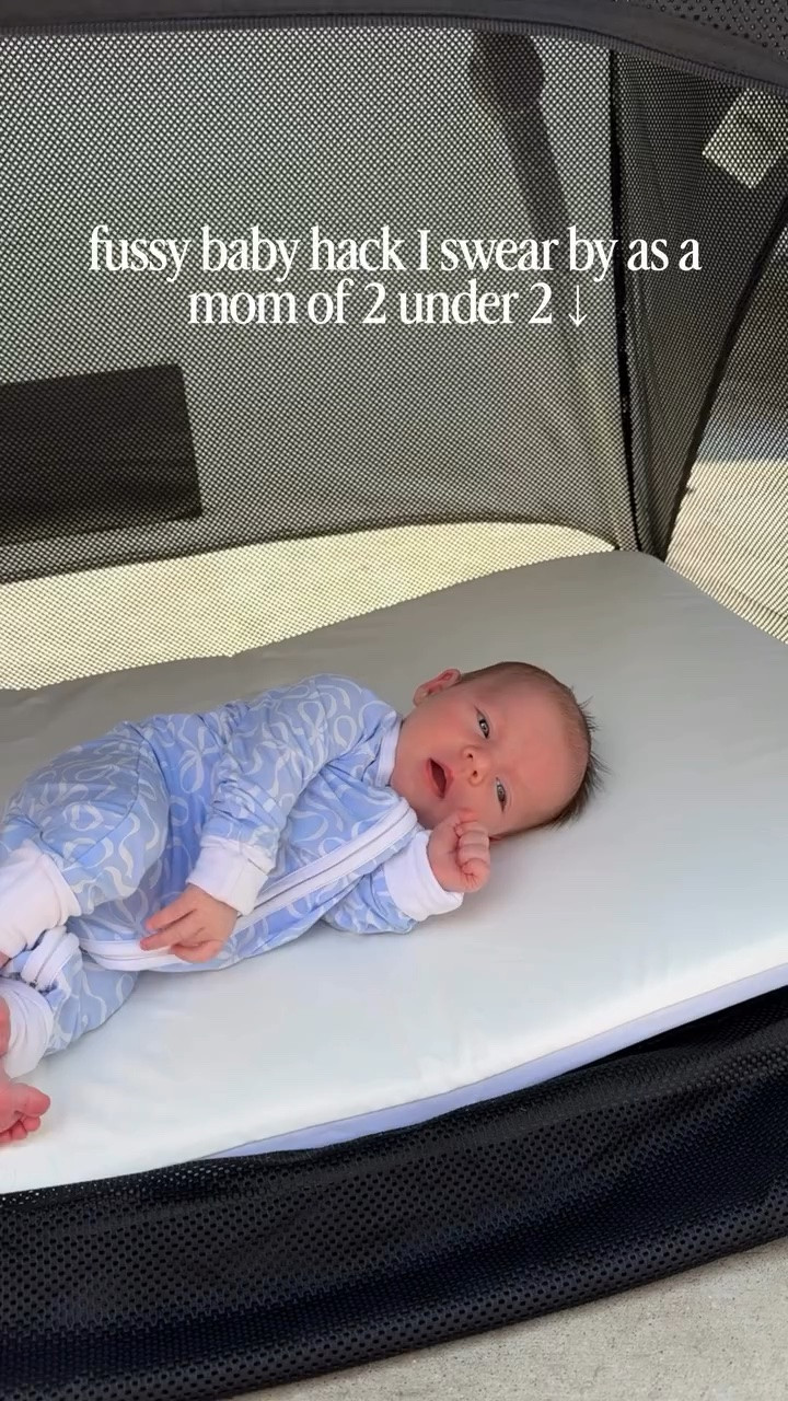 A labor & delivery nurse once told me: if your baby won’t stop crying… put them in water, take them outside, or take their clothes off 

Today I tried the outside trick and it worked like a charm! 

This is the lightest pack + play I’ve ever used. Soo easy to move around the house and outside. LOVE the sunshade because Charlotte is soo happy outside, but can’t wear sunscreen yet / could get overheated easily. We will be taking this on vacation with us! AND the bag has a backpack option to carry it! 

The Lotus travel crib has quickly become one of those things that just makes mom life feel less chaotic 🙌🏼

P.S. use code CHAE to save at guavafamily.com

#travelcrib #momhack #babygear #babytips #guavafamily