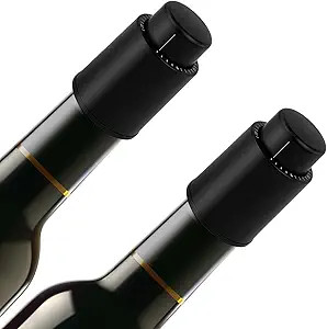 [2 PACK] Premium Vacuum Wine Preserver Stopper, Wine Preserver with Time Scale Record.Airtight Wi... | Amazon (US)