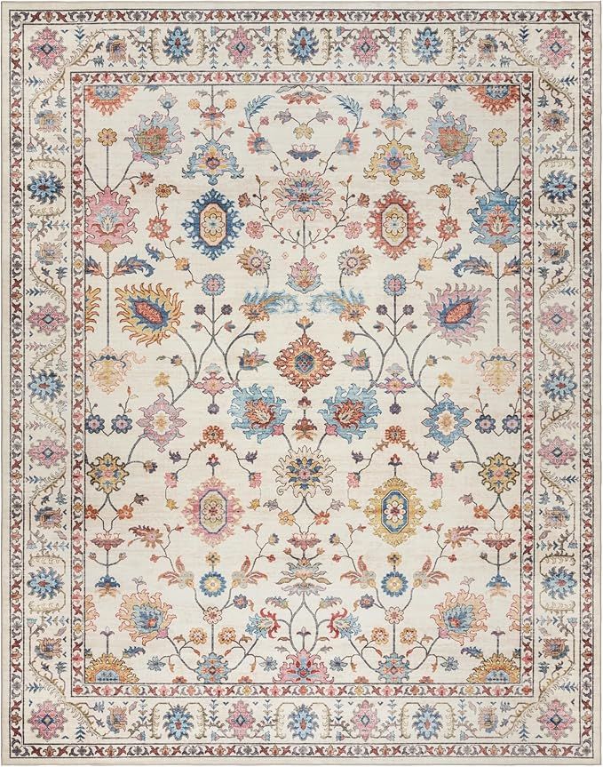 Gertmenian Printed Indoor Boho Area Rug - Non Slip, Ultra Thin, Super Strong, Printed Rug - Home ... | Amazon (US)