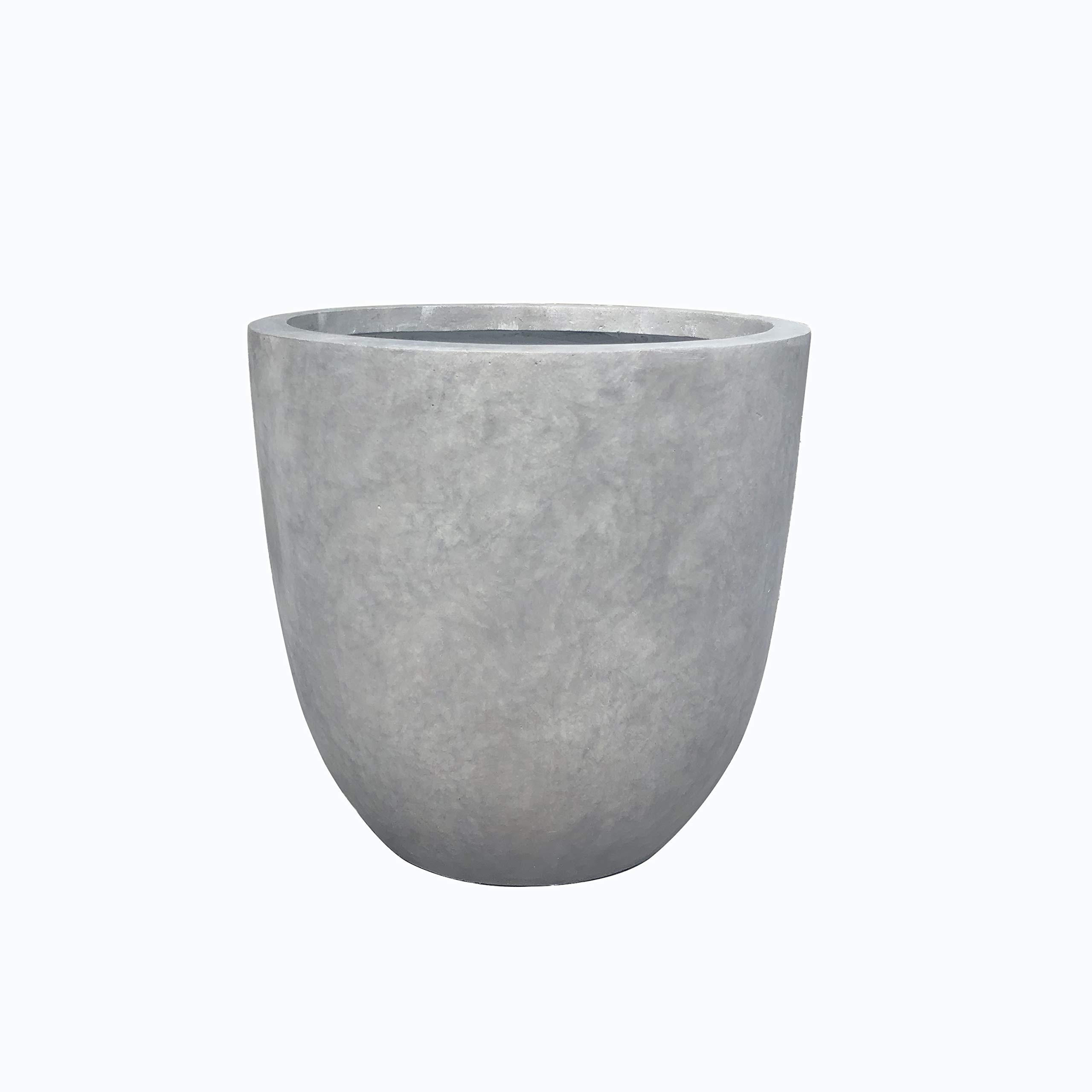 Kante 14 Inch Dia Round Concrete Planter, Indoor Outdoor Large Plant Pot with Drainage Hole and R... | Amazon (US)
