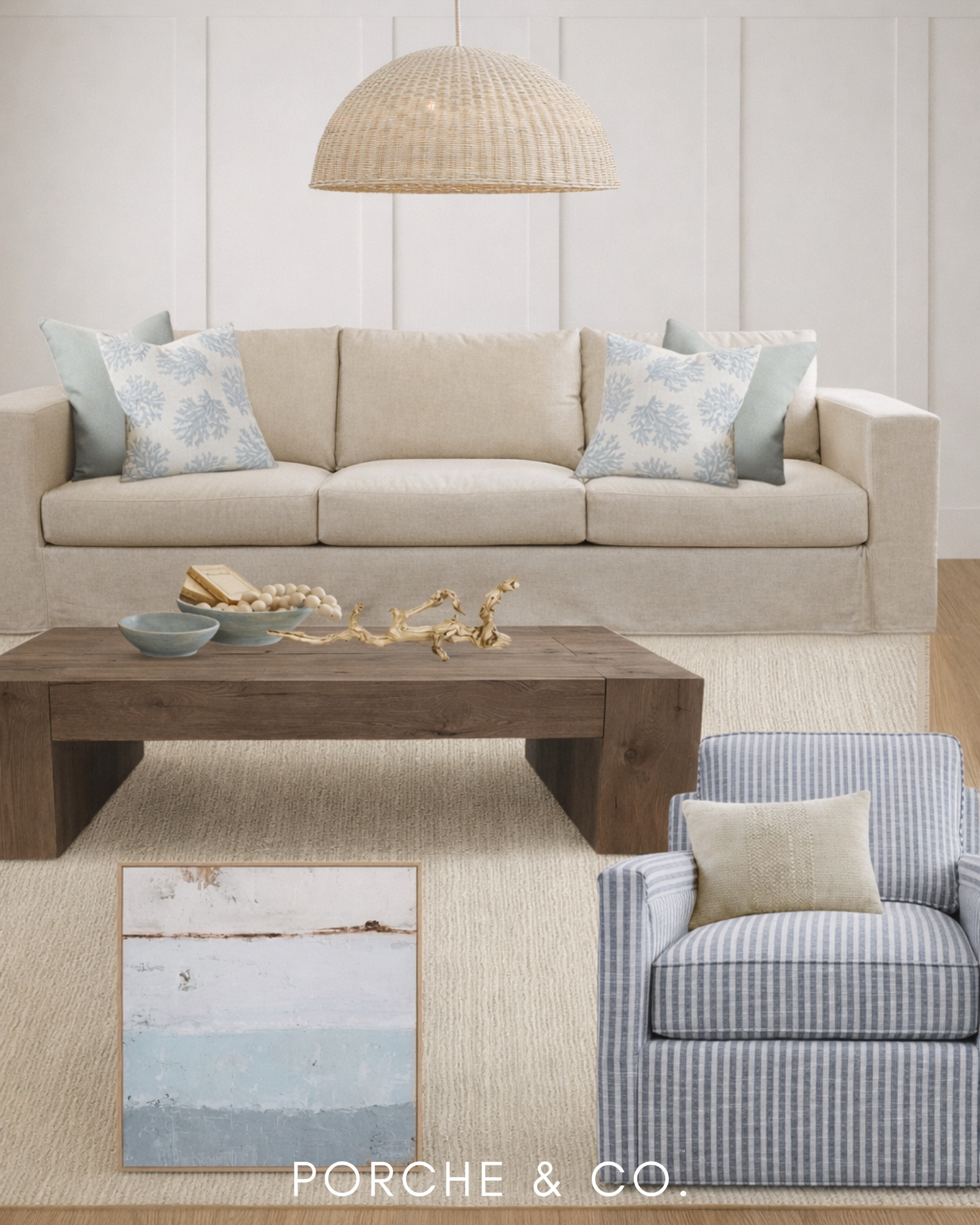 2D vs 3D Living Room Curated Collection

Swipe to see the before & after ✨ The cover image shows our 3D-designed Living Room, followed by the original 2D concept—bringing this Modern Classic vision to life.

This Curated Collection features a neutral slipcovered sofa, coastal-inspired throw pillows, woven rattan pendant light, solid wood coffee table, textured area rug, striped accent chair, soft blue wall art, ceramic decor, and layered natural textures for a warm, timeless Living Room design.

Do you want to bring our dreamy Modern Classic style interior design into your own home? 🏡 You’re in luck! Reserve our Online Interior Design packages today -> https://porcheandco.com/edesign ✨ We can’t wait to work with you & design your home with #porcheandco

#porcheandco #visionboard #moodboard #curatedcollection #livingroomdesign #modernclassic #neutraldecor #coastalstyle #interiorinspo #homedecor #ltkhome


#LTKOver40 #LTKvlog #LTKHome