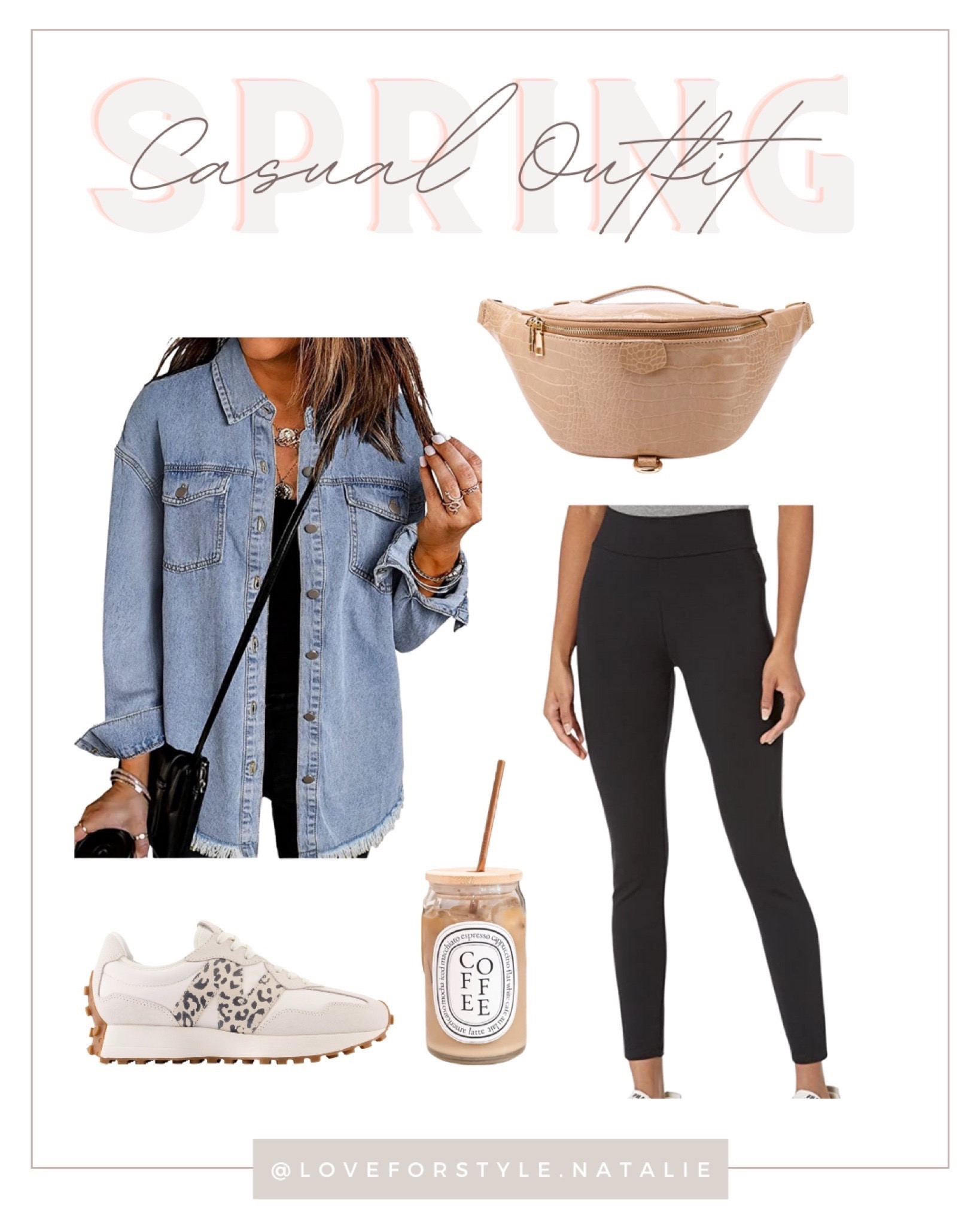 Spring Casual Outfit | amazon spring finds | leggings | Etsy latte cup | new balance sneakers | new balance sneakers| belt bag 

#LTKU #LTKitbag #LTKsalealert #LTKshoecrush #LTKstyletip #LTKFind #LTKSeasonal