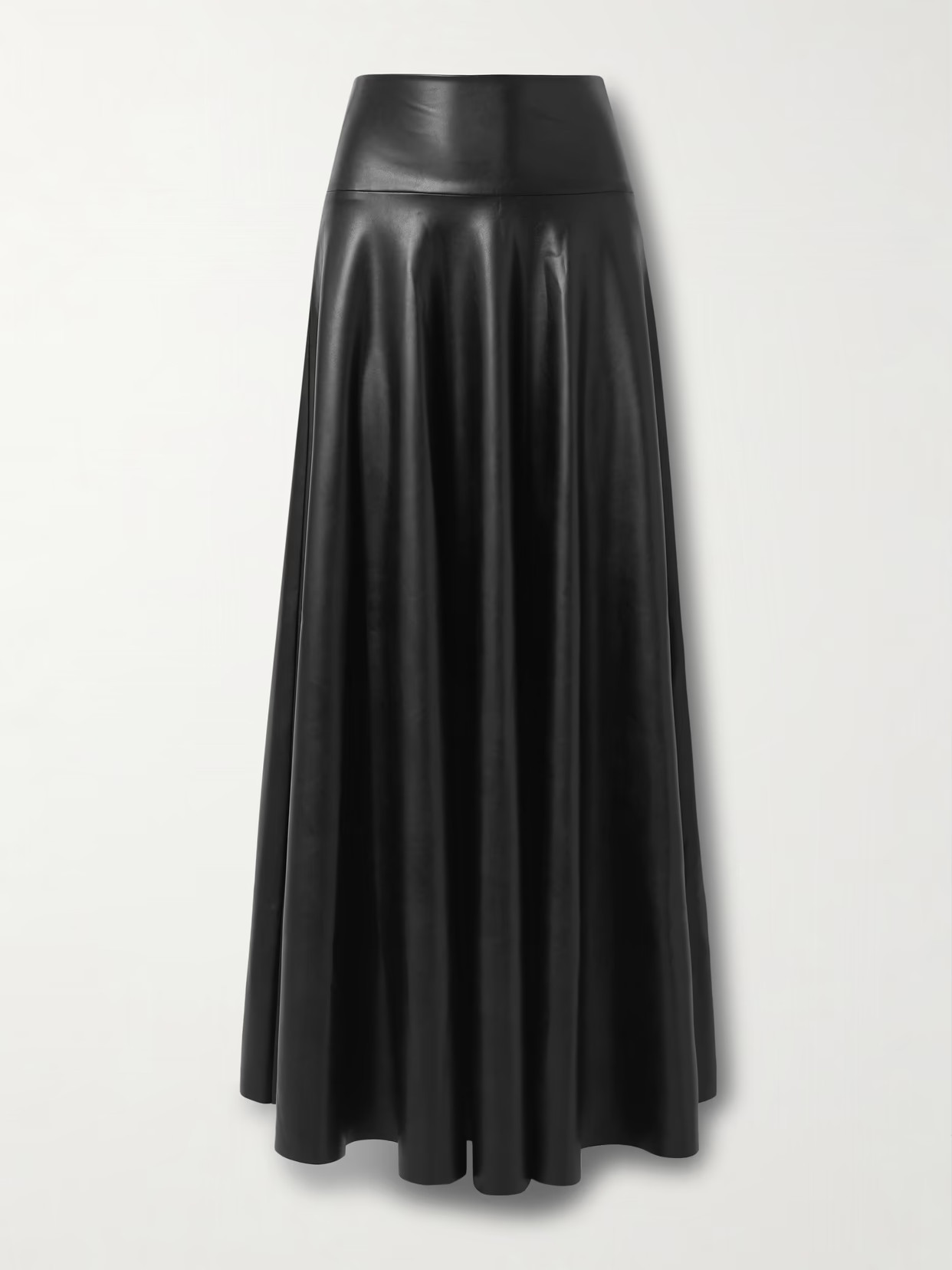 Norma Kamali - Pu Maxi Skirt - Black | NET-A-PORTER (US)