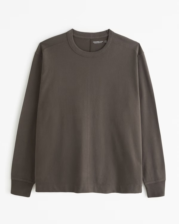 Long-Sleeve Premium Heavyweight Tee | Abercrombie & Fitch (US)