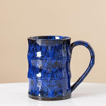 22 oz Ceramic Coffee Mug with Large Ergonomic Handle, Unique Reactive Glaze Coffee Cup for Men Wo... | Amazon (US)