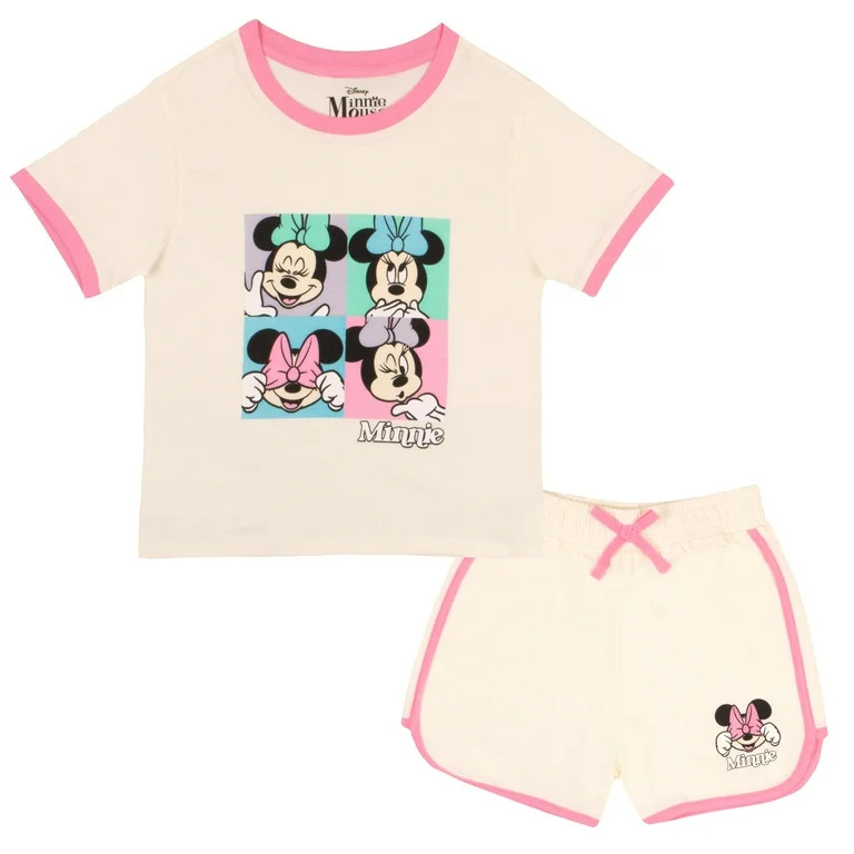 Disney Princess Minnie Mouse Lilo and Stitch Girls Short Sets Shirt and Shorts Set Girl Outfits f... | Walmart (US)