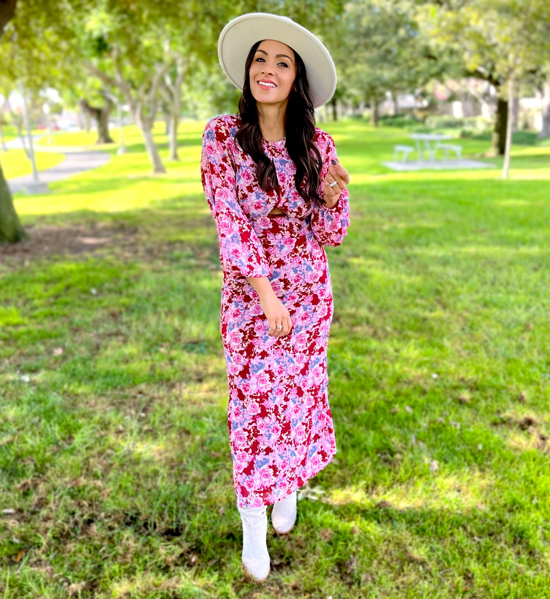 slim fit dress slacks Falling Sun Striped Midi Shirt Dress – VICI main image 1