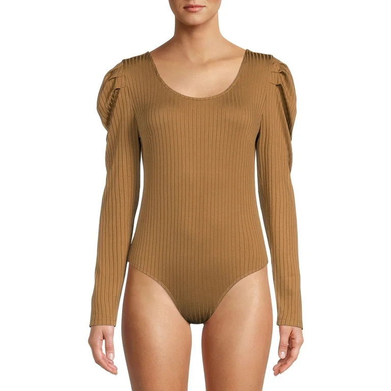 Time and Tru Women's Puff Sleeve Bodysuit | Walmart (US)
