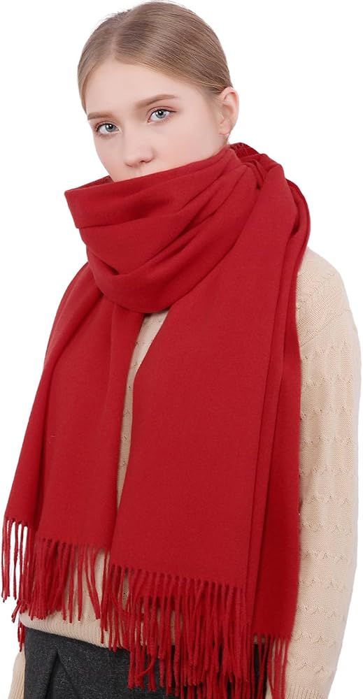 RIIQIICHY Winter Scarfs for Women Pashmina Shawls Wraps for Evening Dresses Large Warm Soft Scarv... | Amazon (US)
